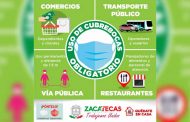 Entra en vigor ley que regula el uso de cubrebocas en Zacatecas