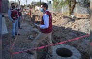 Supervisa Julio César Chávez ampliación de red de agua potable y drenaje