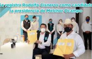 Se registra Rodolfo Cisneros como candidato la presidencia de Melchor Ocampo (video)