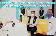 Se registra Alberto José Cervantes como candidato a Presidente Municipal de Villa de Cos (video)