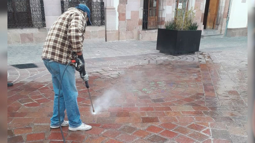 Continúa limpieza y mantenimiento de espacios públicos de la Zona Metropolitana Zacatecas-Guadalupe