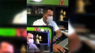 En Ojo de Agua de la Palma   Supervisa César González rehabilitación de cancha de usos múltiples