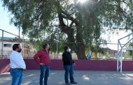 Rehabilitan cancha de usos múltiples en Barrio de Santa Rita