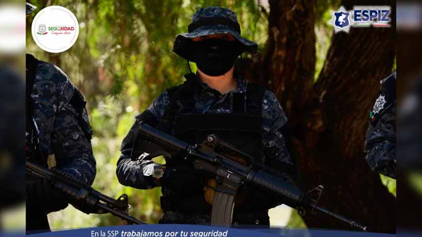 En Villa González Ortega, PEP detuvo a tres por posesión de más de 6 kilos de probable marihuana