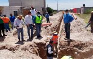 Lleva Gobierno de Zacatecas obras de agua y alcantarillado a Vetagrande y Calera