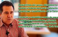 Requerimos del apoyo del gobierno estatal y federal para sacar adelante a Tepetongo: Cuauhtémoc  de la Torre (video)