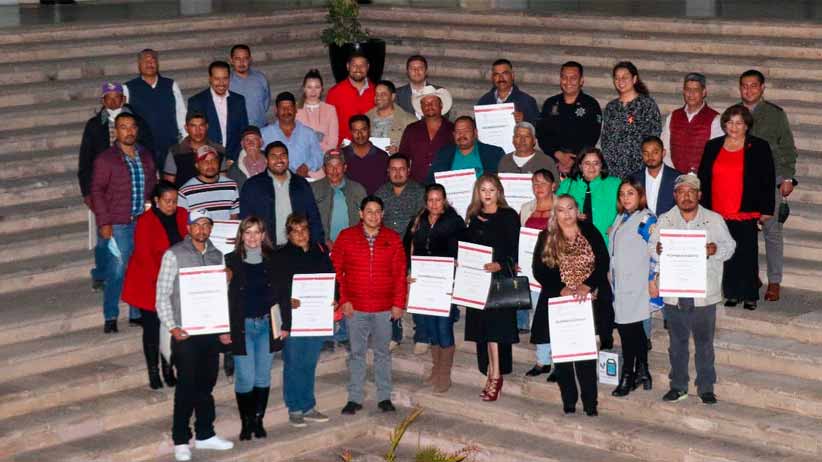 Toma Jorge Miranda protesta a las y los 22 delegados municipales