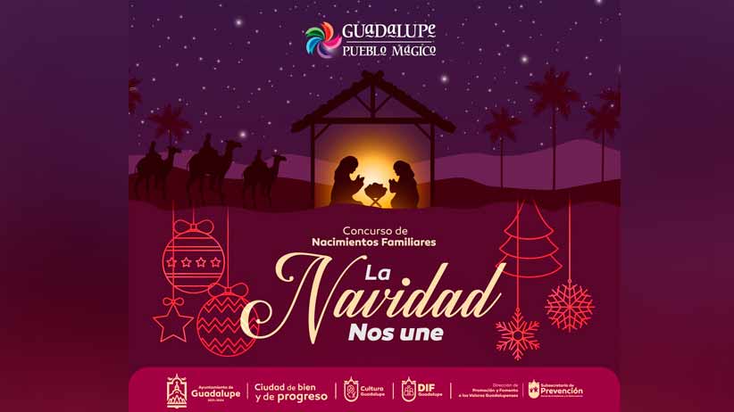 Convoca Ayuntamiento de Guadalupe a participar en concurso de nacimientos navideños
