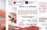 Alerta Gobierno de Zacatecas sobre números detectados como extorsivos