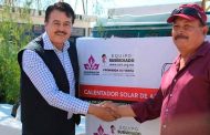 Durante mayo, Promovió Femat y la CTM la entrega de 146 calentadores solares