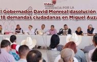 En su quinta Audiencia por la Transformación, Gobernador David Monreal da solución a 118 demandas ciudadanas en Miguel Auza (video)