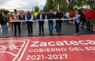 Para avanzar en el bienestar social, entrega Gobernador David Monreal la pavimentación de tres calles en Guadalupe