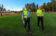 Supervisa Gobernador David Monreal Ávila construcción de Cancha Olímpica en Unidad Deportiva de Tlaltenango