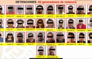 A través del Plan Zacatecas II, se detuvieron a 92 generadores de violencia