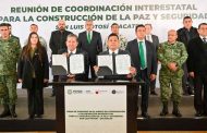 Firman Gobernadores David Monreal y Ricardo Gallardo convenio en materia de seguridad entre Zacatecas y San Luis Potosí