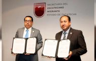 Para orientar, asesorar y representar jurídicamente a la comunidad zacatecana migrante, firman convenio Sezami e IDPEZ