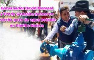 Gobernador David Monreal y Fredy González ponen en marcha pozo de agua potable en Pánfilo Natera (video)