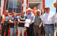 Entrega Gobernador David Monreal Ávila acciones del programa Construyendo Bienestar en Chalchihuites