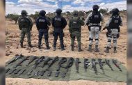 Fuerzas de Seguridad dan duro golpe a grupos delincuenciales; hay siete detenidos, se aseguraron 25 armas largas y cuatro aditamentos lanzagranadas