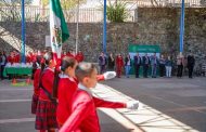 Conmemoran el 75 aniversario de la Escuela Primaria “González Ortega” con honores a la bandera