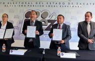 Firman Convenio de Colaboración Instituto Electoral del Estado de Zacatecas y el Sistema Zacatecano de Radio y Televisión