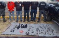 Fuerzas de Seguridad detienen a cuatro personas en Villa de Cos; aseguraron armas de fuego, cargadores y probable droga
