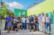 Rehabilitan cancha de la Unidad Deportiva Benito Juárez