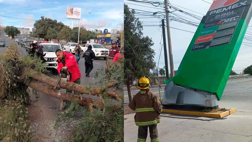Atiende Protección Civil Estatal diversos reportes de daños provocados por rachas de viento