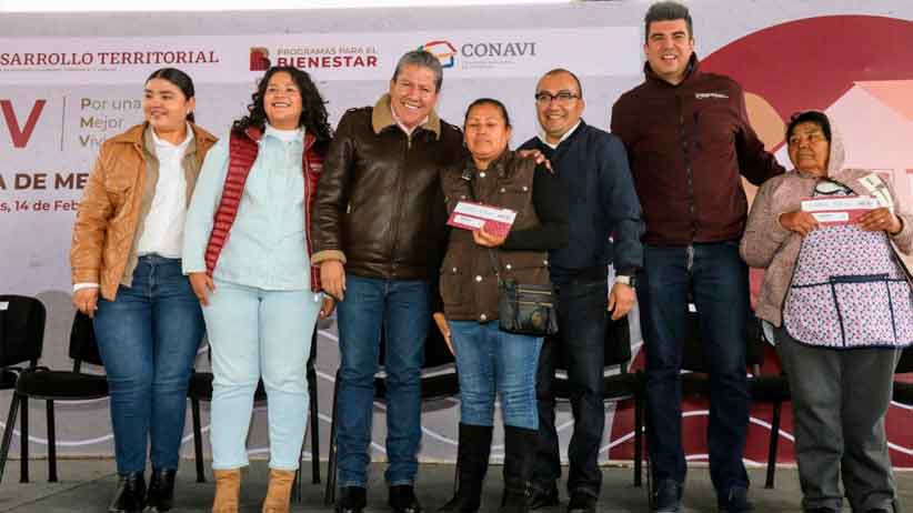 Con inversión de 14 mdp, encabezan Gobernador David Monreal y autoridades del Gobierno de México entrega de apoyos de vivienda en Pinos