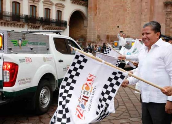Dignifican Gobernador David Monreal y Miguel Torruco labor de los Ángeles Verdes con la entrega de patrullas nuevas