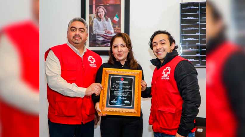 Reconoce Cruz Roja Mexicana, Delegación Zacatecas, al Sistema Estatal para el Desarrollo Integral de la Familia