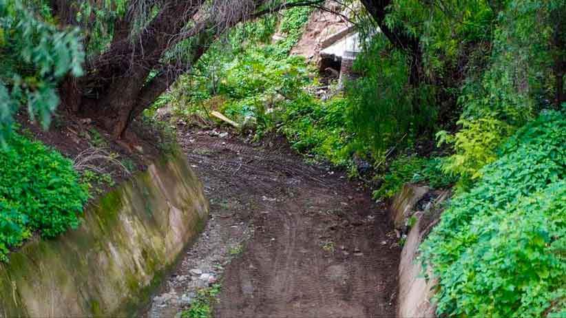 Realizan Jornadas de limpieza en arroyo de Fuentes del Bosque para evitar inundaciones