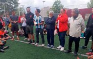 Visita Álvarez Máynez la clínica de fútbol Villas del Monasterio