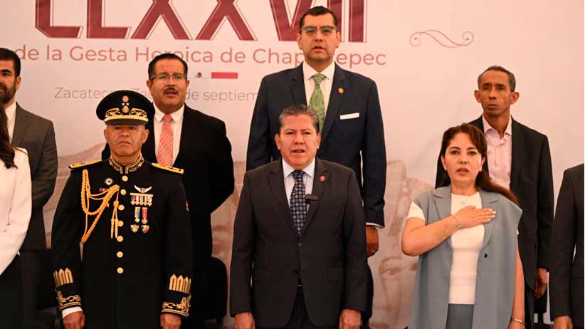 Encabeza Gobernador David Monreal ceremonia del 177 aniversario de la gesta heroica de Chapultepec