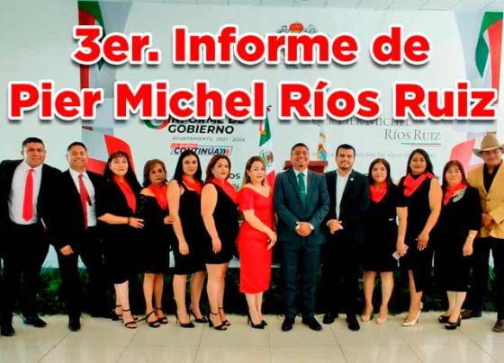 Rinde Pier Michel Ríos 3er. Informe de Gobierno