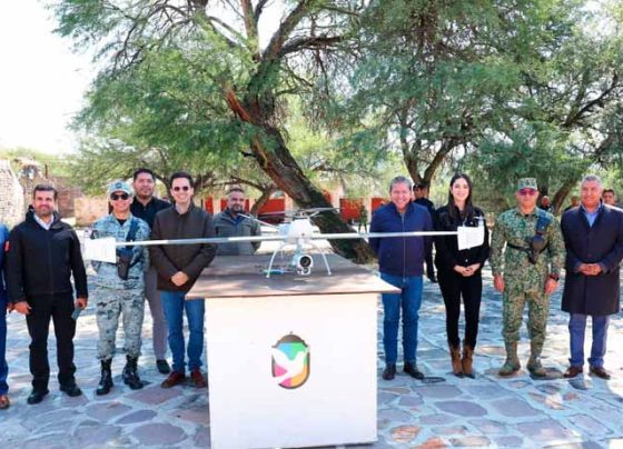 Presenta Gobernador David Monreal aviones no tripulados para coadyuvar en la consolidación de la paz en Zacatecas