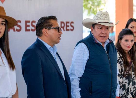 Con inversión superior a 3.3 mdp, entrega Gobernador David Monreal infraestructura educativa y calles en Luis Moya