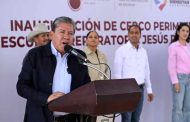 Entrega Gobernador David Monreal muro perimetral en la escuela Preparatoria “Jesús Reyes Heroles” de Zóquite, Guadalupe
