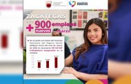Suma Zacatecas más de 900 nuevos empleos durante el mes de marzo