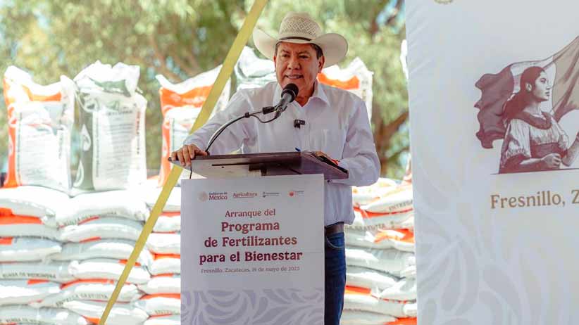 Arrancan Gobernador David Monreal y Director de Pemex entrega de Fertilizantes para el Bienestar 2025