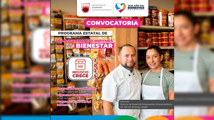 Invita Gobierno de Zacatecas a participar en convocatoria del programa “Mi Negocio Crece”