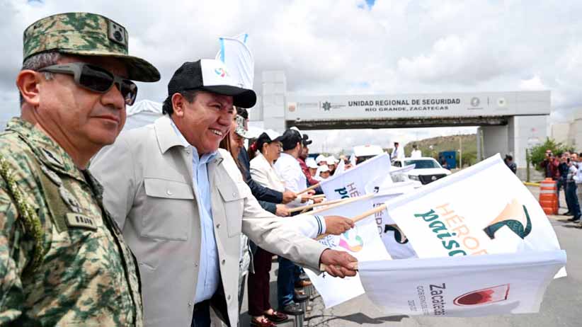 Da Gobernador David Monreal Ávila banderazo de inicio del Operativo Héroes Paisanos, en Río Grande