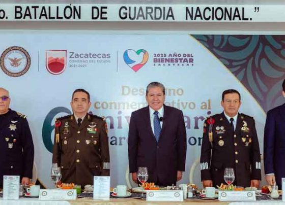 Zacatecas recupera su paz gracias al trabajo valiente de la Guardia Nacional: Gobernador David Monreal al conmemorar el sexto aniversario de la corporación