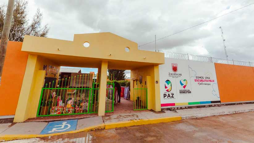 Construye Gobierno de Zacatecas muro perimetral en jardín de niños del Pardillo Tercero, en Fresnillo