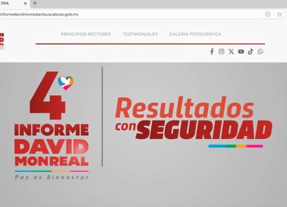 Tendrá chatbot el sitio web del 4º Informe de Resultados del Gobernador David Monreal Ávila