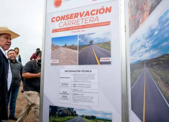 Con inversión de 1 mil 200 mdp, Gobernador David Monreal Ávila construyó y reconstruyó más de 800 kilómetros de carreteras en el último año
