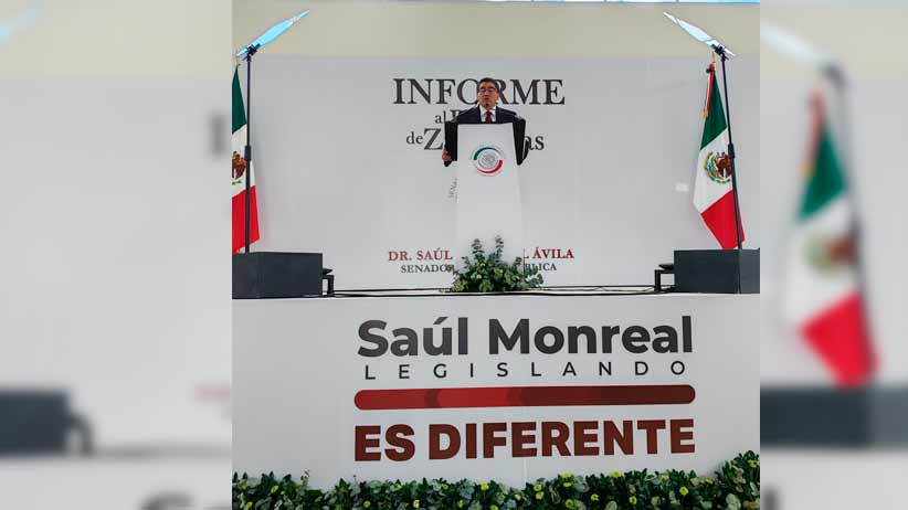 “Mi amor por zacatecas es genuino, estoy preparado para lo que venga” así lo dijo Saúl Monreal Ávila en su informe de labores.