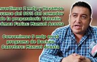 Invertimos 2 mdp y llevamos un avance del 60% del comedor de la preparatoria Valentín Gómez Farías: Manuel Acosta