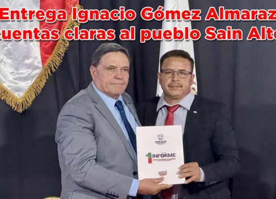 Entrega Ignacio Gómez Almaraz cuentas claras al pueblo Sain Alto