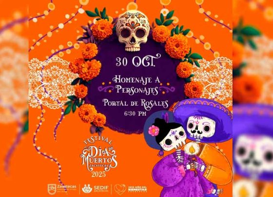 Rendirá Gobierno de Zacatecas homenaje a personajes destacados en el Festival de Día de Muertos 2025